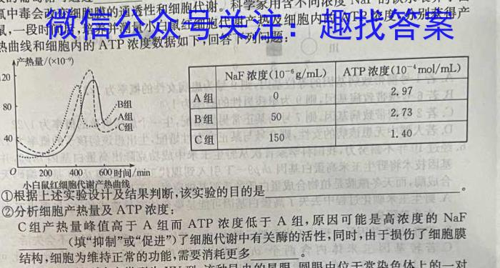 九师联盟 2023~2024学年高三核心模拟卷(中)(三)数学