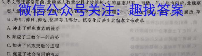 耀正文化(湖南四大名校联合编审)·2023届名校名师模拟卷(十)10历史