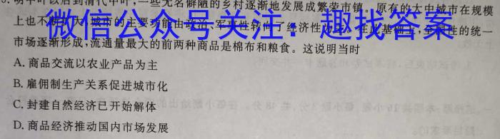 2023年安徽省初中学业水平模拟考试（5月）历史