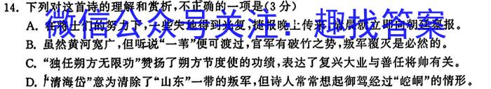 河北省石家庄市2023年九年级5月模拟（三）语文