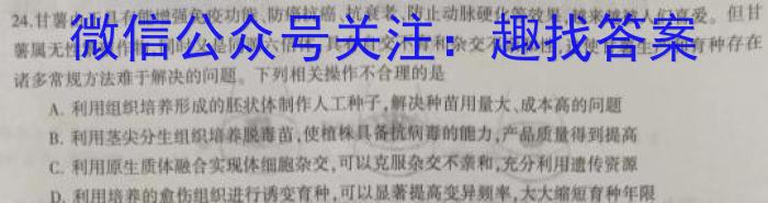 安徽省泗县2023-2024学年度第二学期八年级期中质量检测数学