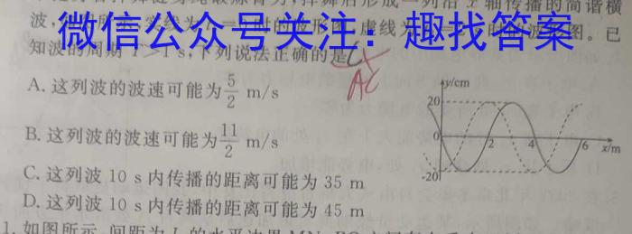 炎德英才 名校联考联合体2023年春季高二期末联考暨新高三适应性联合考试(6月)l物理