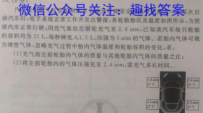 长郡、雅礼、一中、附中联合编审名校卷2023届高三月考试卷十(全国卷)q物理