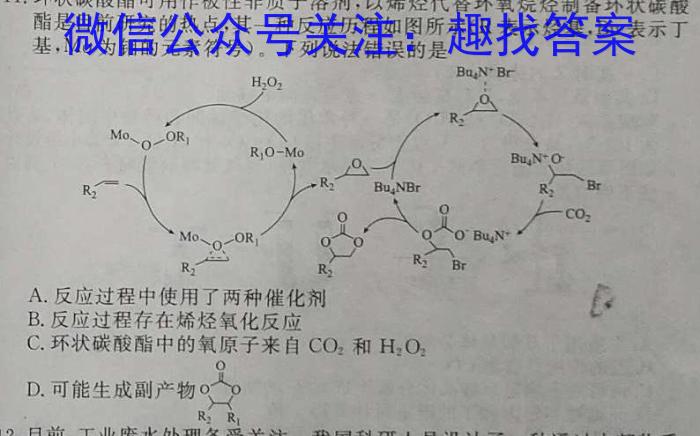 2023年全国普通高等学校统一招生考试 考前检测试卷(新高考)(一)1化学