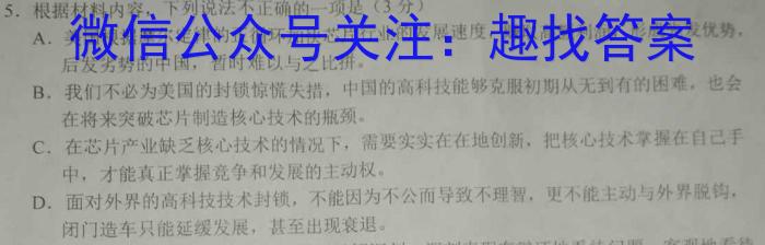 昆明市第一中学2023届高中新课标高三第十次考前适应性训练语文