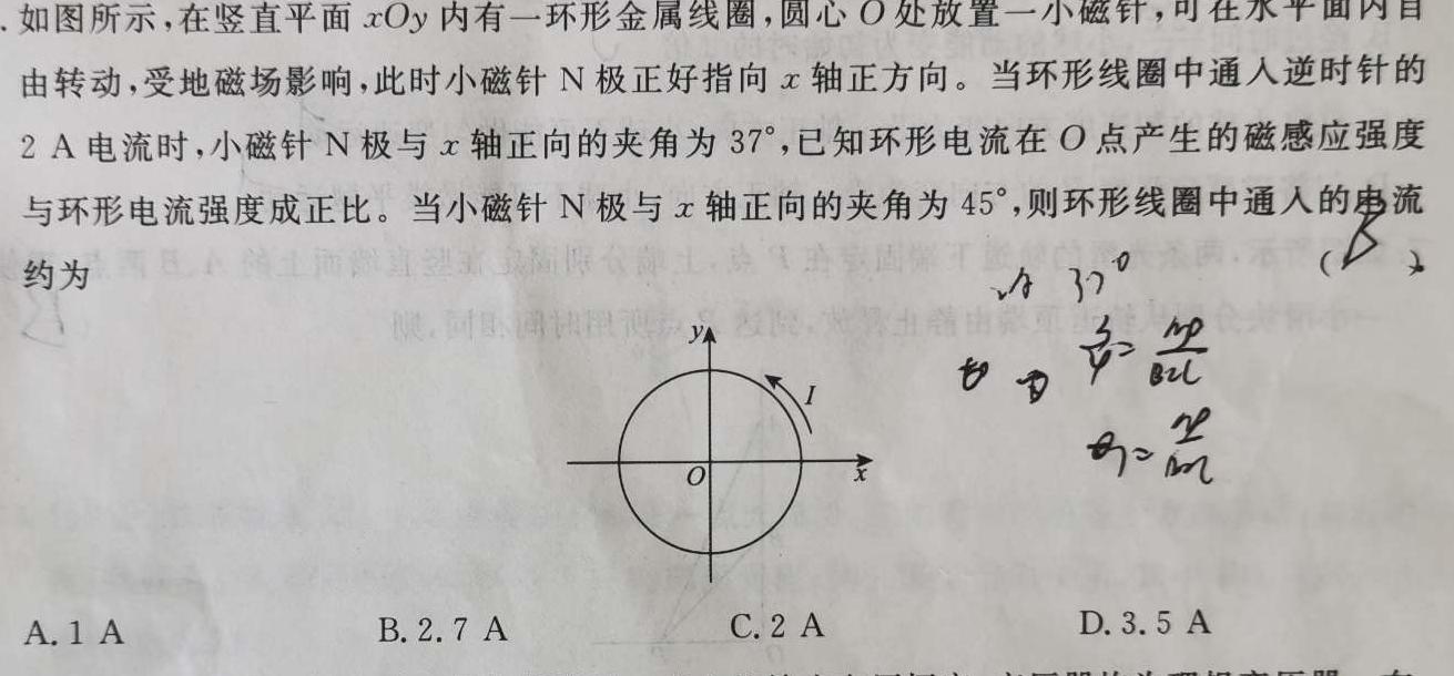 沙市中学2023届高三6月适应性考试-物理