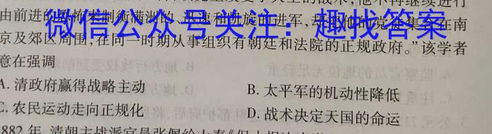 2023届陕西省第十一次模拟考试历史