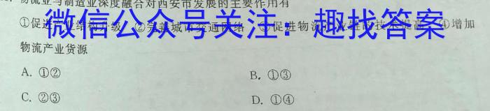 九师联盟2022~2023学年高二摸底联考语文(L)地理.