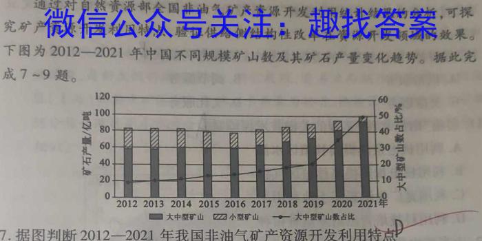 【考前押题】九师联盟2023年高三6月联考（LG）地.理