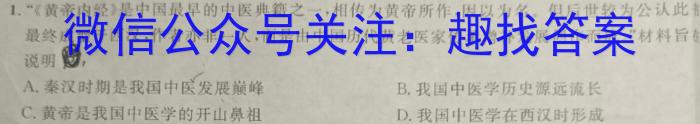 2023年陕西省初中学业水平考试·信息卷B历史