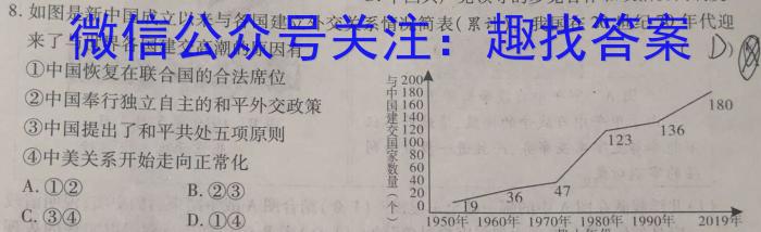 2022-2023学年江西省高二试卷5月联考(23-466B)历史