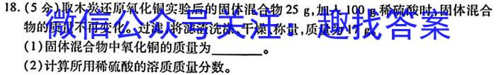 安徽省滁州市2022-2023学年度八年级第二学期教学质量监测化学