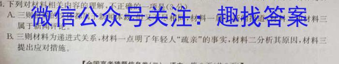 陕西省2022~2023学年第二学期高一年级期末考试(8147A)语文