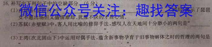 河北省2022~2023学年度高二下学期期末调研考试(23-544B)语文