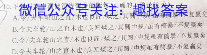 安徽省2023年中考导航总复习三轮模拟（三）语文