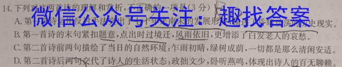 2023年安徽省初中毕业学业考试冲刺试卷(一)语文