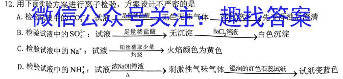 2023年安徽省初中学业水平考试 冲刺(二)化学