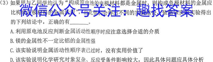 2023年陕西省初中学业水平考试·中考信息卷A化学