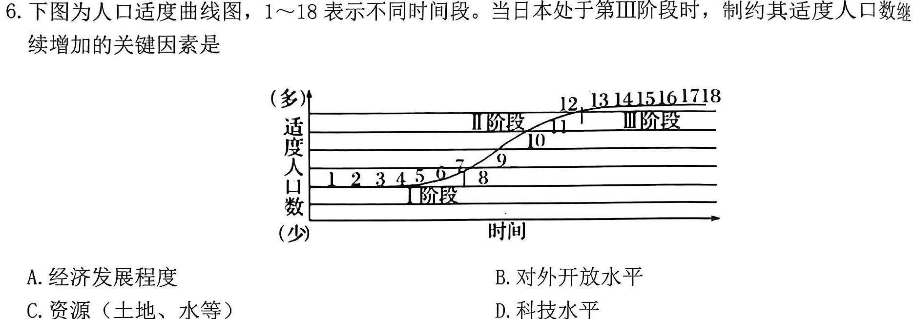 湖北省2023年普通高等学校招生全国统一考试模拟试题(三).地理