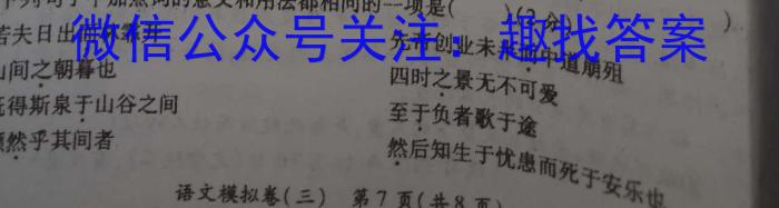 天一大联考 2023年普通高等学校招生考前专家预测卷(新教材版)语文