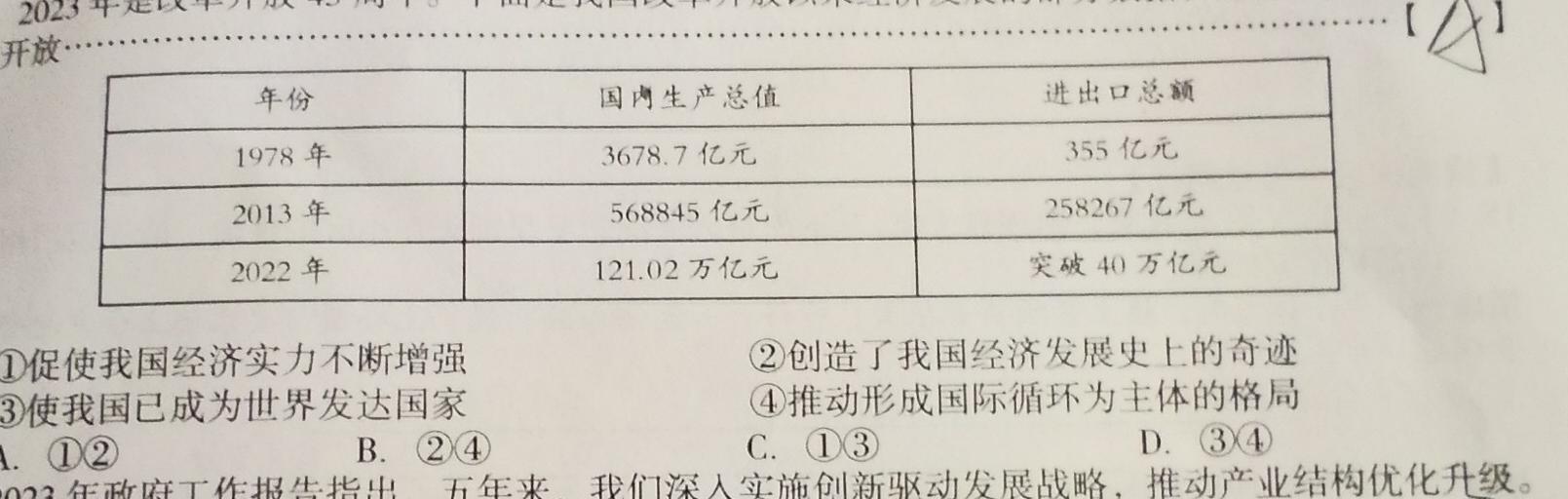 2023届广东高三5月联考(531C·G DONG).地理