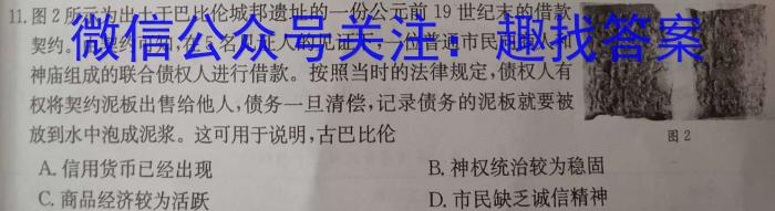 安徽省巢湖市2022-2023学年度八年级第二学期期末教学质量检测历史