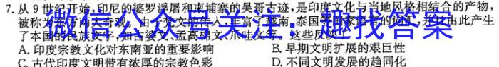 河南省2022-2023学年高一年级下学期学业质量监测(2023.07)历史