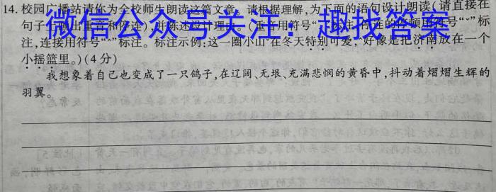 2023年安徽省名校之约第三次联考试卷语文