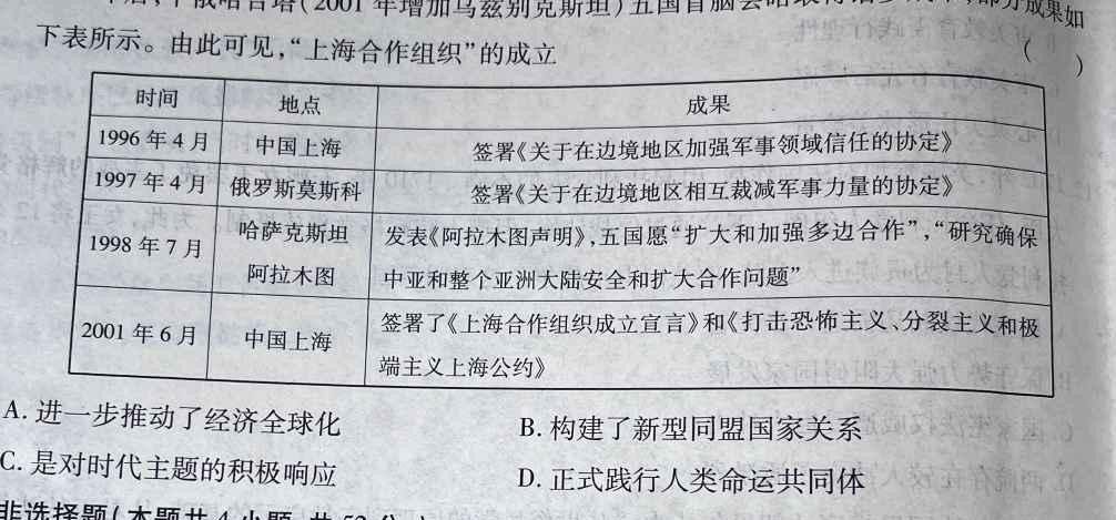 2023年河南省高一年级6月联考（23-500A）历史