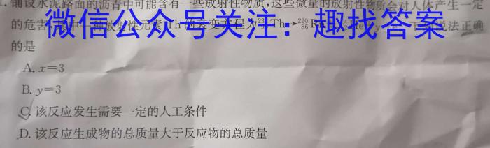 2022-2023学年度第二学期高二年级大通县期末联考(232775Z)l物理