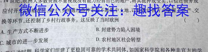 晋一原创测评·山西省2024-2023学年第二学期八年级期末质量监测历史