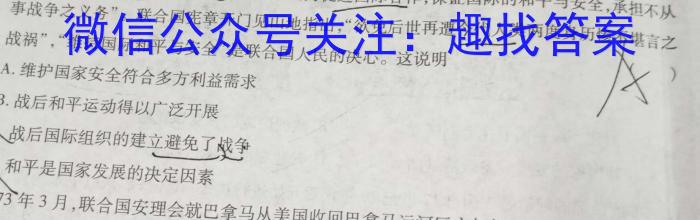河北省2024-2023学年度八年级第二学期素质调研四历史