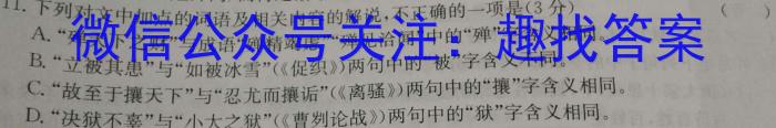 天一大联考·皖豫名校联盟2024-2023学年(下)高二年级阶段性测试(四)语文