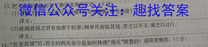 湖北省部分市州2023年7月高二年级联合调研考试语文