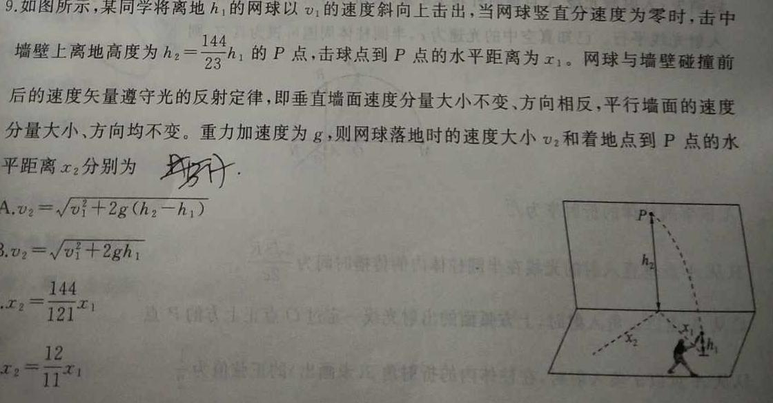 内蒙古2023年普通高等学校招生全国统一考试(第三次模拟考试)-物理