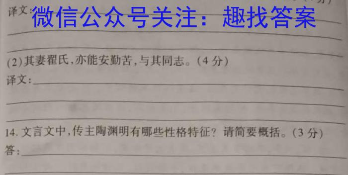 2023年合肥六中高三最后一卷语文
