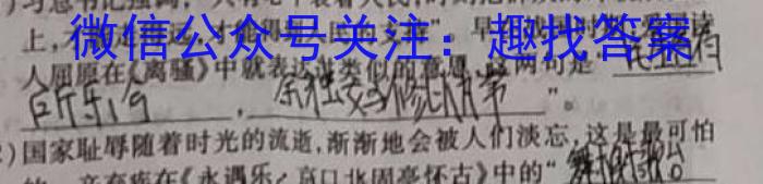2023年金安高三年级适应性考试卷(23-485C)语文