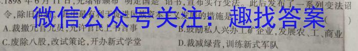 2023年陕西省初中学业水平考试全真模拟押题卷(三)历史