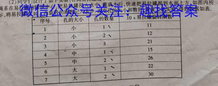 2023年陕西省初中学业水平考试·信息猜题卷（B）物理`