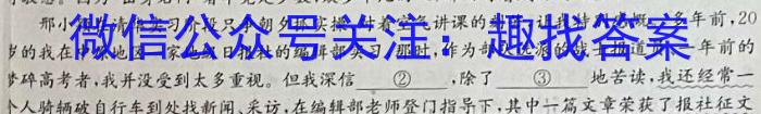 江准名校·2022~2023学年下学期高一年级阶段联考(231610D)语文