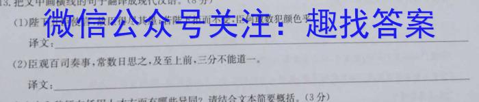 2023年山西省中考信息冲刺卷·压轴与预测（三）语文