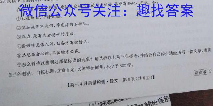 安徽省2022-2023学年度八年级第二学期期末素养评估（汇文中学，汇文学校）语文