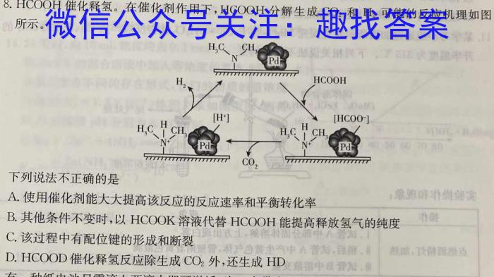 2023届青海省高三试卷5月联考(标识⇨⇦)化学