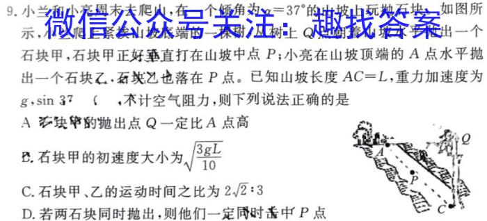 河北省2024-2023学年第二学期高一年级5月月考(231679Z)q物理