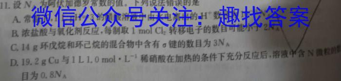 2023年河北省初中毕业生升学文化课考试(省级)大联考化学