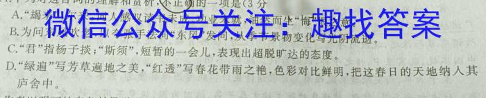 云南省2024-2023学年高一年级下学期期末模拟测试语文