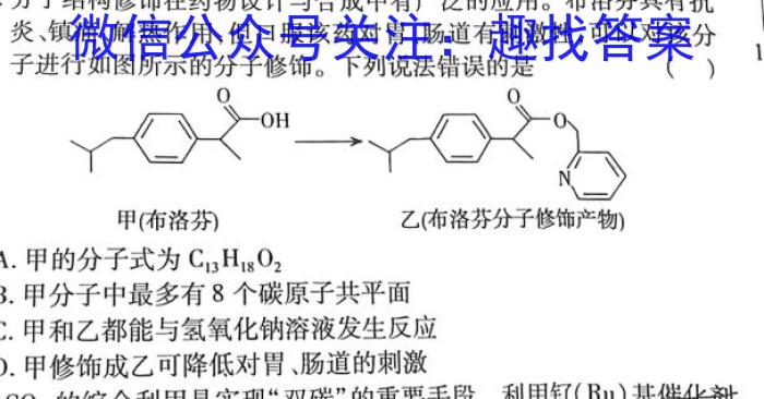 T3·2023年陕西省初中学业水平考试模拟试卷化学