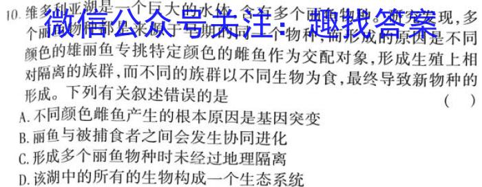 湖南省2022~2023学年度高二6月份联考(23-556B)数学