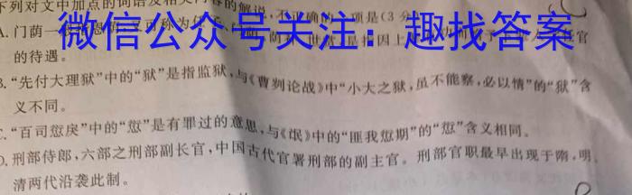 江西省2023年初中学业水平考试冲刺练习(二)语文