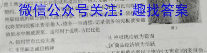 山西省2024~2023年度高二摸底联考X历史